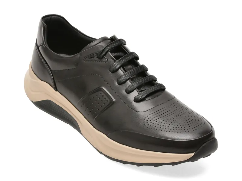 Pantofi sport EPICA negri, D0067, din piele naturala