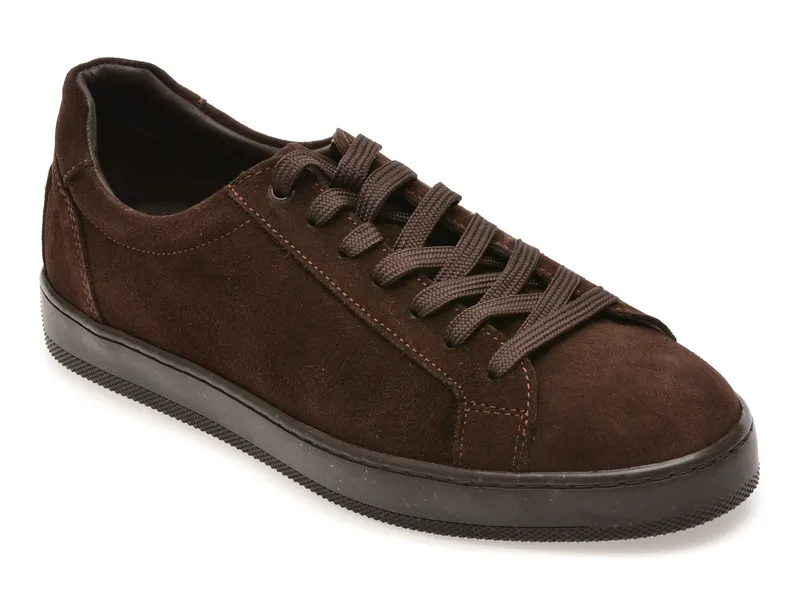 Pantofi sport BITE THE BULLET maro, HRZ019, din piele intoarsa