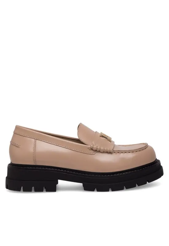 Pantofi sport dama - Piele naturala/Piele lacuita - Bej - Bej