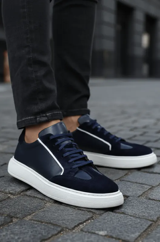 Pantofi Sport-Casual din Piele Albastri - ZOX BLU