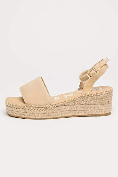 Sandale-espadrile din piele intoarsa Hamptons - Bej