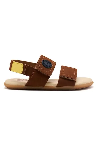 Sandale din piele cu inchidere velcro Lenroot - Caramel