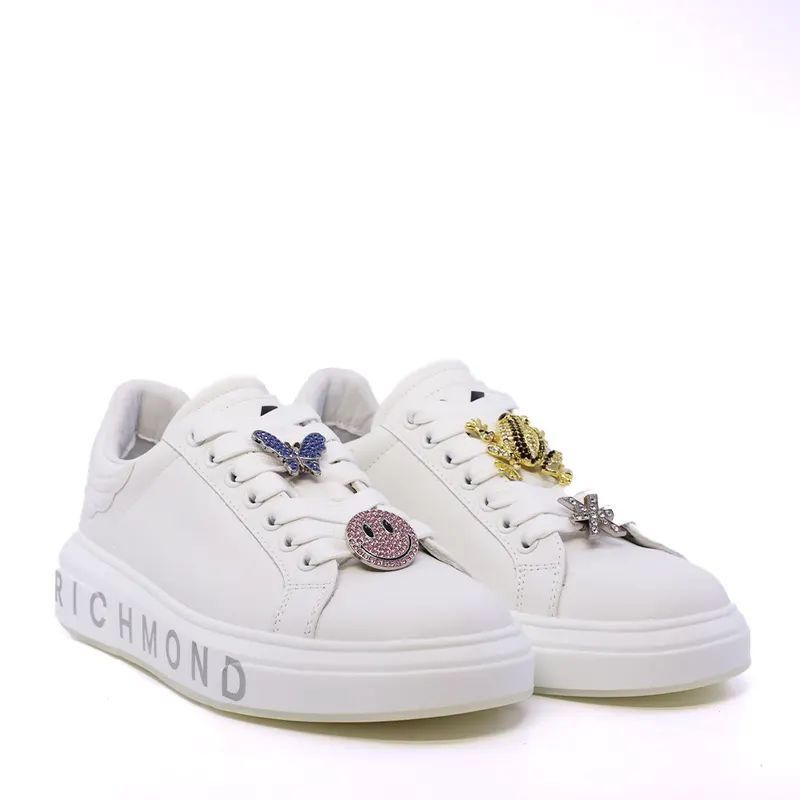 Pantofi femei JOHN RICHMOND albi din piele cu accesorii 2260DP29007A — imaginea 2