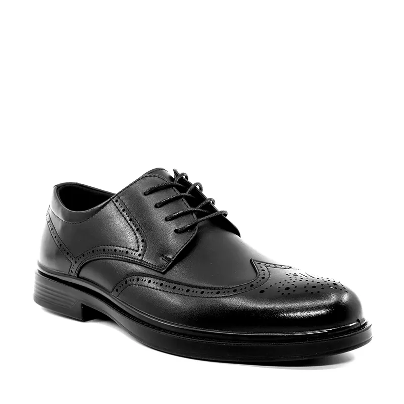 Pantofi cu talpă flexibilă bărbați Luca di Gioia negri din piele 1321BP0011N — imaginea 2