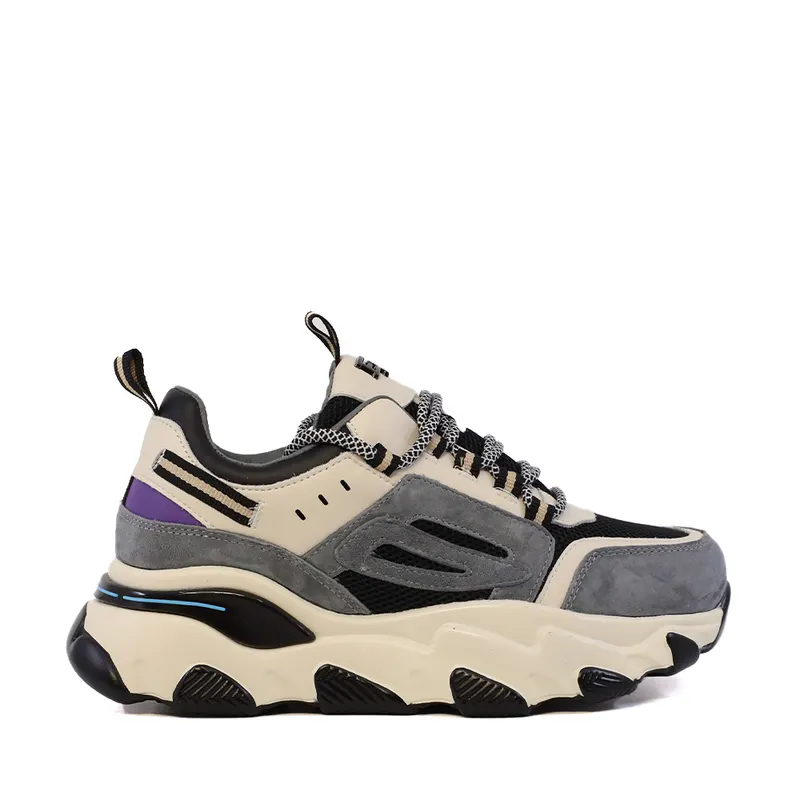 Sneaker femei Enzo Bertini gri din piele și piele întoarsă 1391DP1610VGR