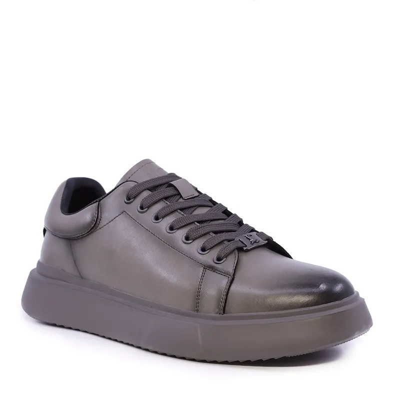 Sneakers ușori bărbați Luca di Gioia gri din piele 3912BP928GR — imaginea 2