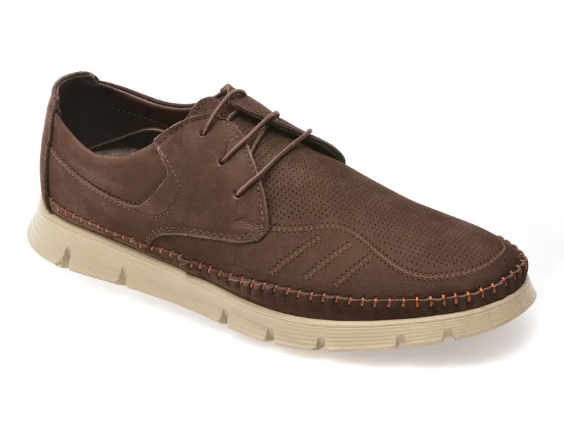 Pantofi sport BITE THE BULLET maro, OY2090, din nabuc