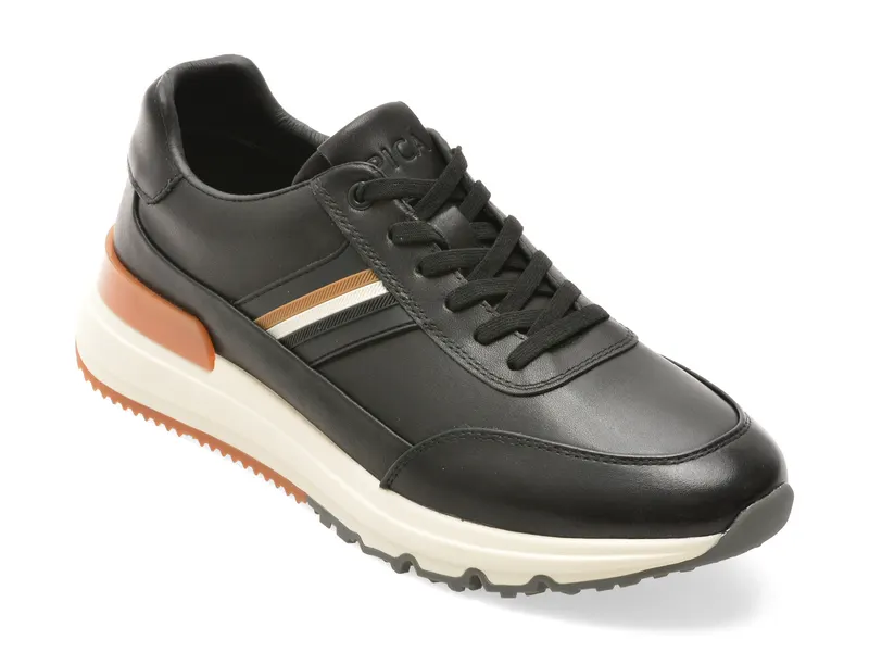 Pantofi sport EPICA negri, 59237, din piele naturala