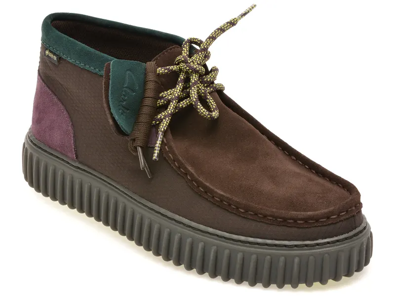 Ghete CLARKS maro, TORHILL HI GTX, din material textil