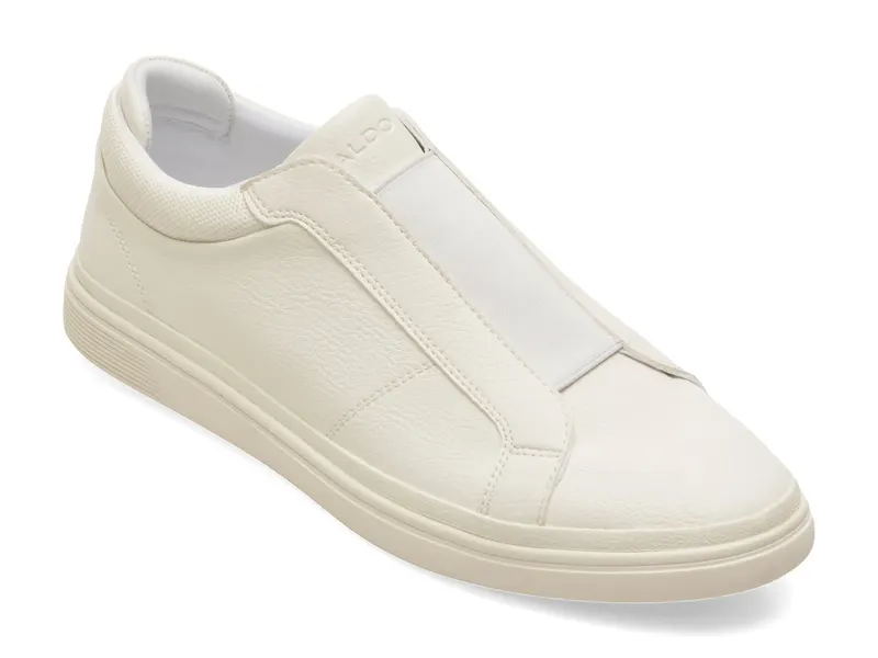 Pantofi sport albi, AROS 100, din piele ecologica