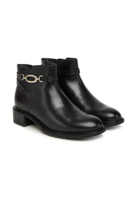 Botine dama - din piele naturala - negru
