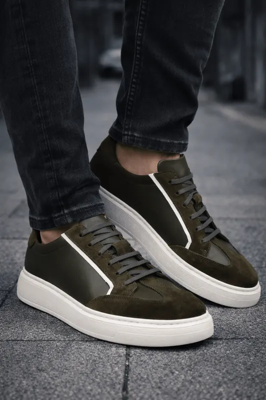 Pantofi Sport-Casual din Piele Verzi - ZOX GREEN