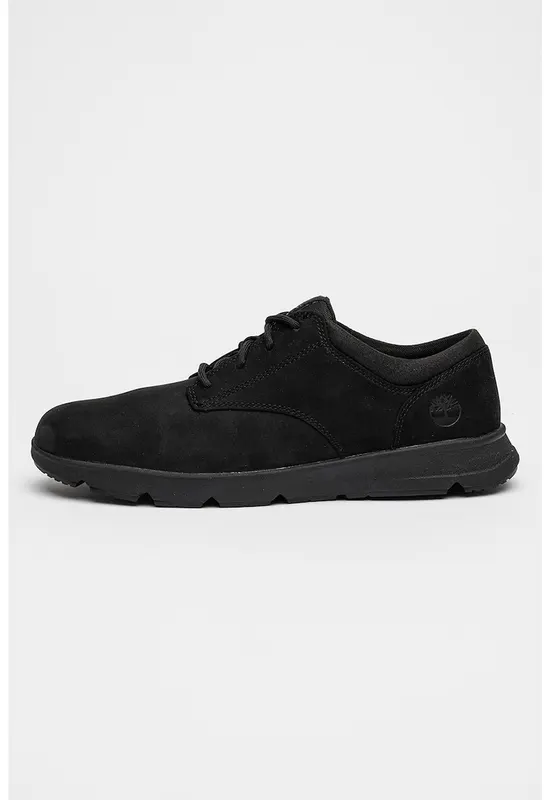 Pantofi sport Parker Street Low din piele intoarsa cu sireturi - Negru