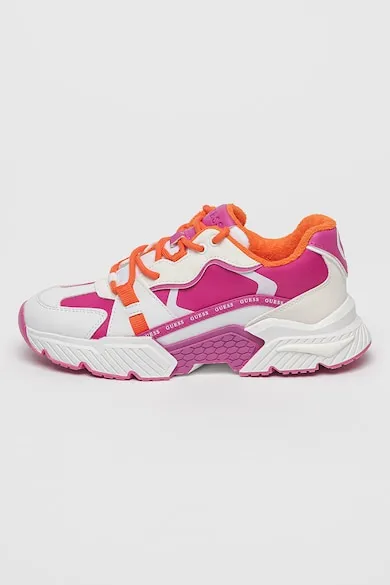 Pantofi sport cu aspect contrastant - Roz fandango/Portocaliu mandarina/Alb murdar