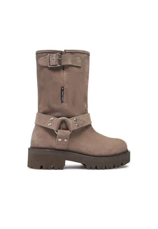 Botine dama - piele naturala - gri