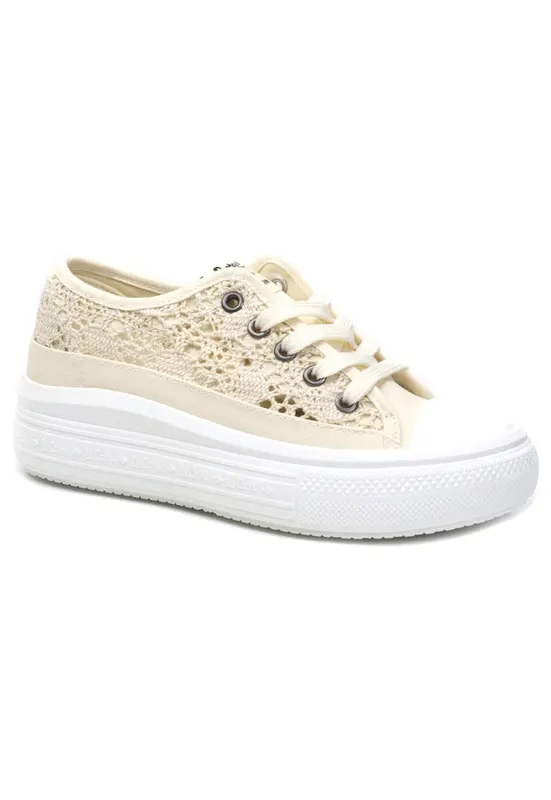 Pantofi sport pentru femei - BM190787 - Bej