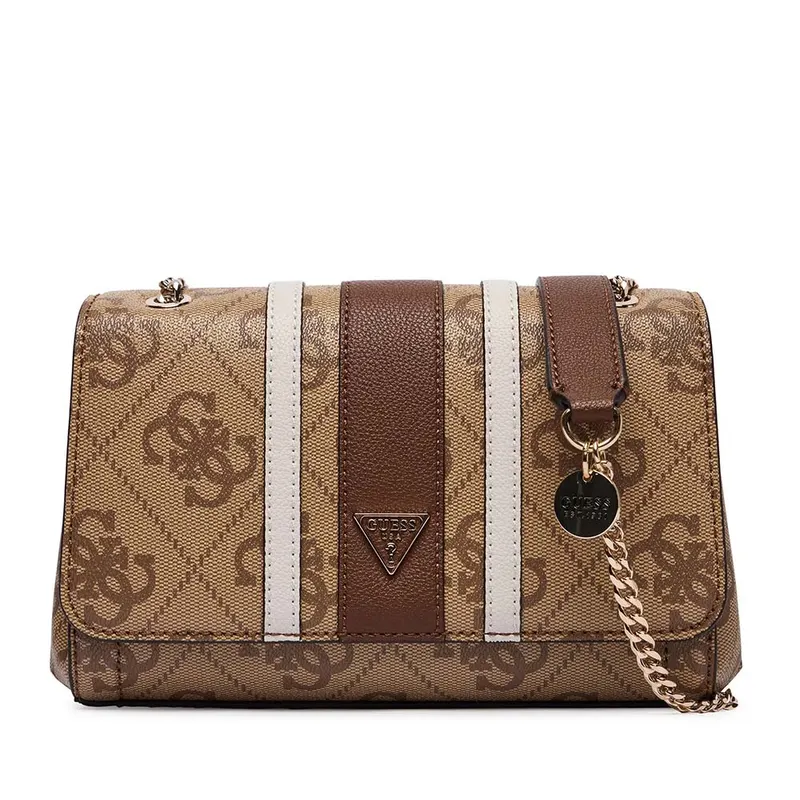 Poșetă satchel femei Guess Noelle II bej cu logo 912POSSHWSS9672210BE