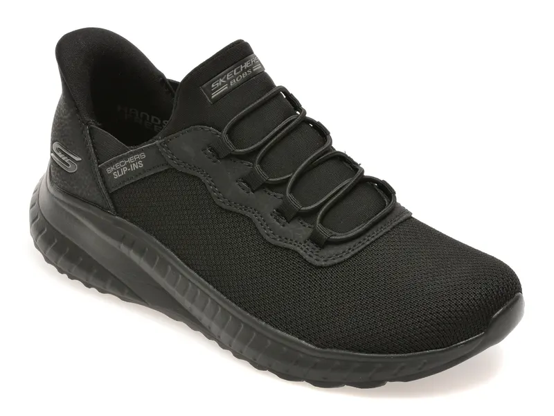 Pantofi sport SKECHERS negri, BOBS SQUAD CHAOS, din material textil