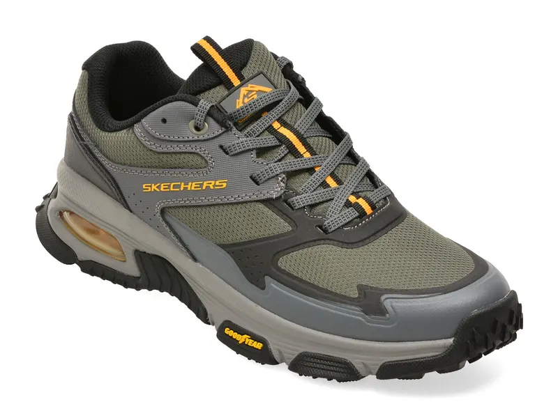 Pantofi sport SKECHERS kaki, SKECH-AIR ENVOY, din material textil