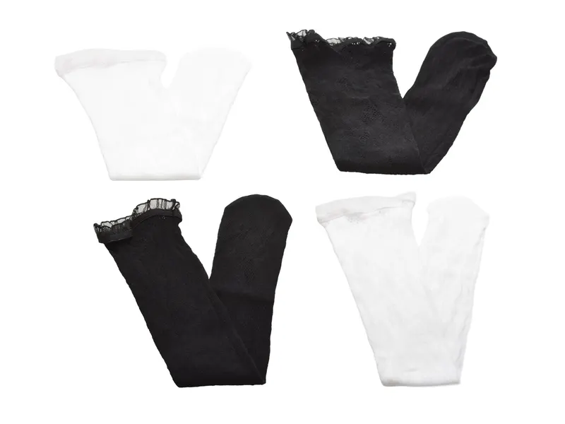 Sosete alb-negru, ODLACYDAZE 003, din material textil