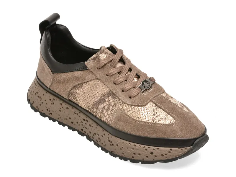 Pantofi sport gri, 2191555, din piele naturala