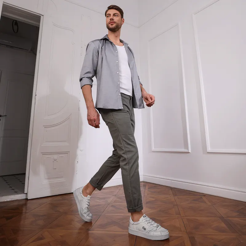 Sneakers bărbați Enzo Bertini albi din piele naturală 2929BP004A — imaginea 2