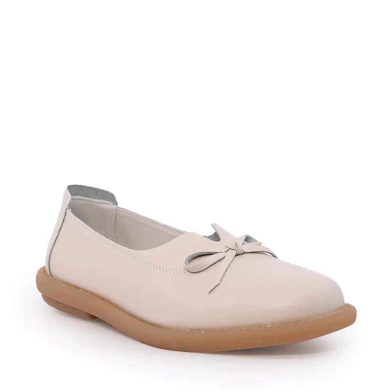 Balerini femei bej din piele 1311DB1210BE — imaginea 2