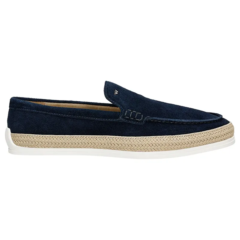 Mocasini bleumarin cu șiret decorativ de iuta bărbați