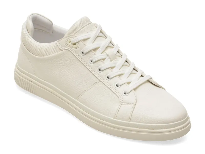 Pantofi sport albi, FINESPEC 110, din piele ecologica