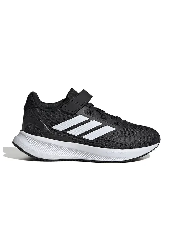 Pantofi sport Runfalcon 5 din plasa cu logo si velcro - Alb/Negru