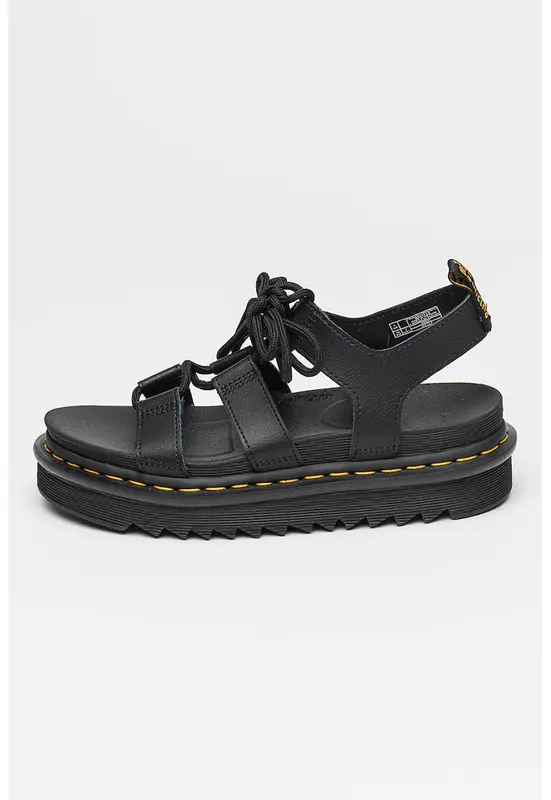 Sandale din piele Athena - Negru