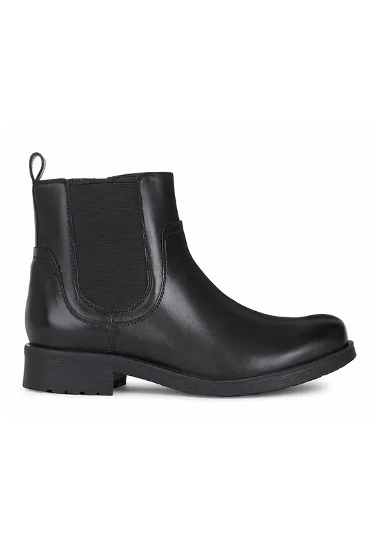 Ghete Chelsea de piele - Negru