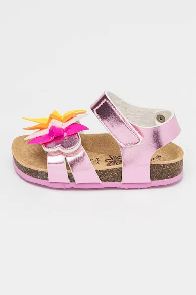 Sandale flatform cu velcro - Lila