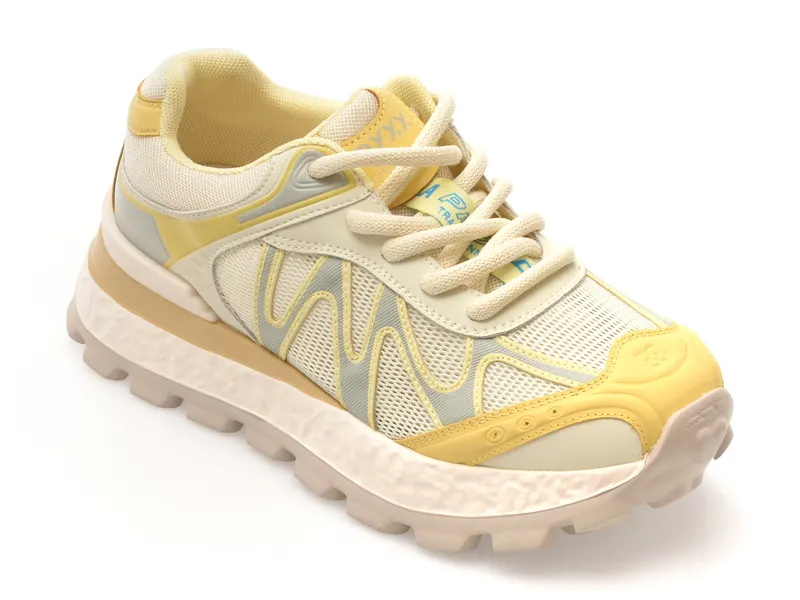 Pantofi sport galbeni, 508, din material textil