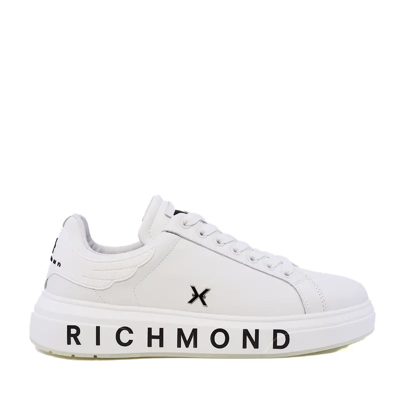 Pantofi bărbați JOHN RICHMOND albi din piele cu logo metalic 2260BP29101A