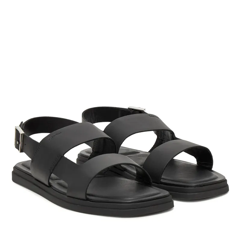 Sandale bărbați CK Calvin Klein negre din piele 2379BS1736N — imaginea 2