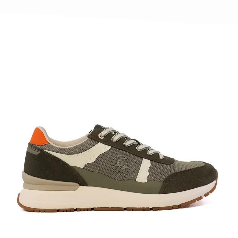 Sneakers bărbați Luca di Gioia verzi din piele și textil 1321BP1620VV