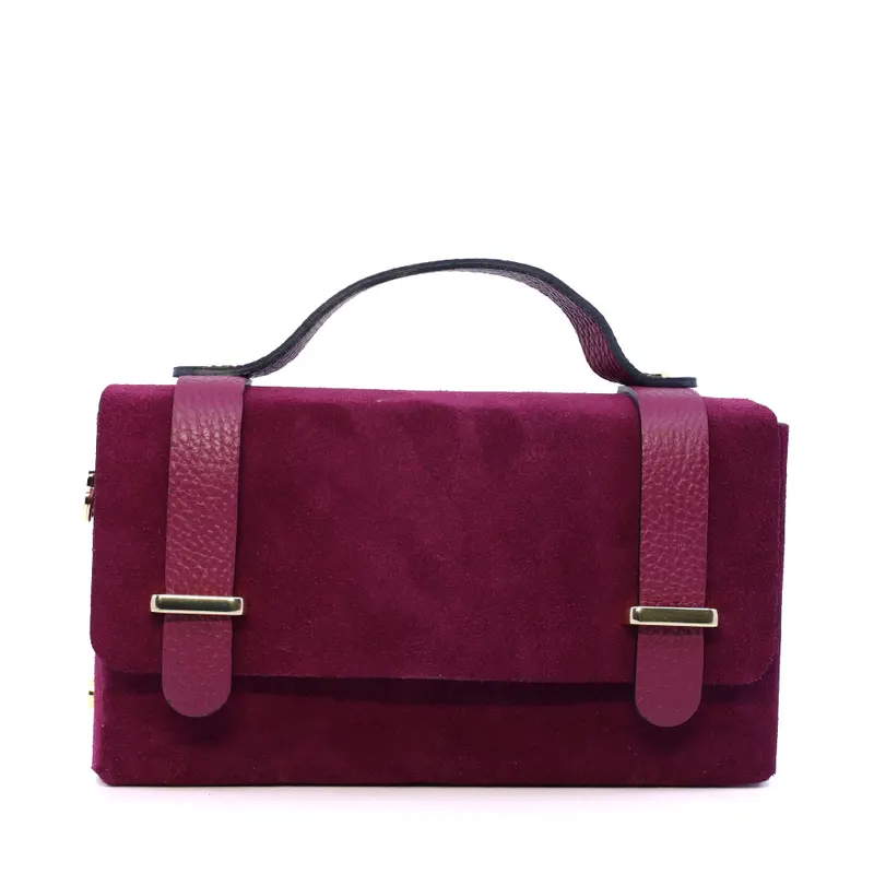 Poșetă mini crossbody femei Luca di Gioia bordo închis din piele întoarsă 144POSP3644VBO