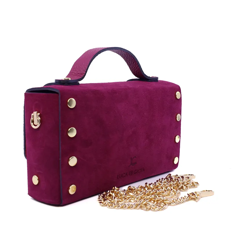 Poșetă mini crossbody femei Luca di Gioia bordo închis din piele întoarsă 144POSP3644VBO — imaginea 2