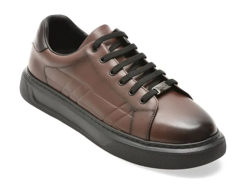 Pantofi sport EPICA maro, T8900, din piele naturala