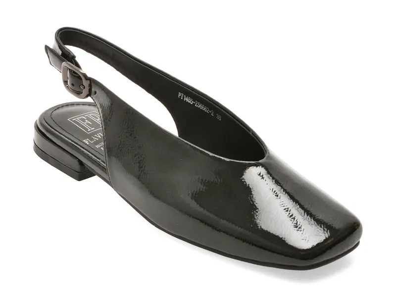 Pantofi eleganti FLAVIA PASSINI negri, PT1485, din piele naturala lacuita
