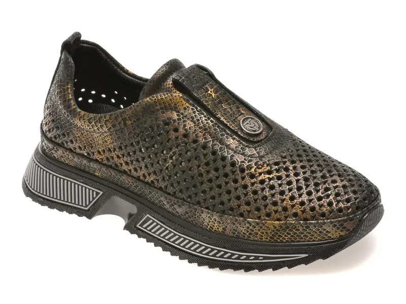 Pantofi IMAGE negri, 251YZ77, din piele naturala