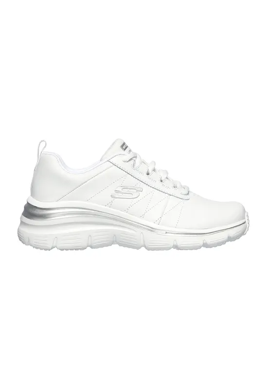 Pantofi sport de piele ecologica cu garnituri de piele Fit-Effortless - Alb
