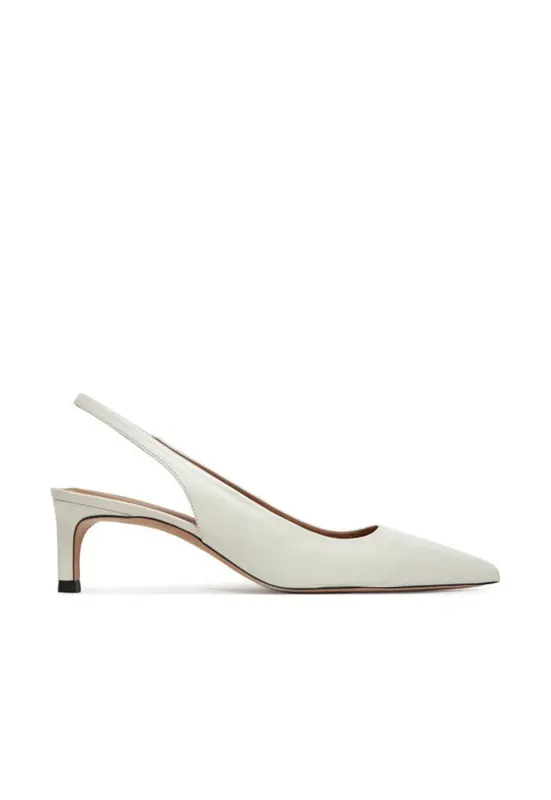 Pantofi dama - 304958731 - piele naturala - alb