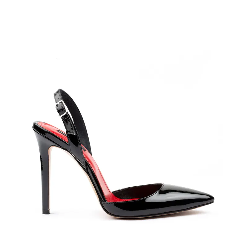 Pantofi Alice Piele Lacuita, Negri