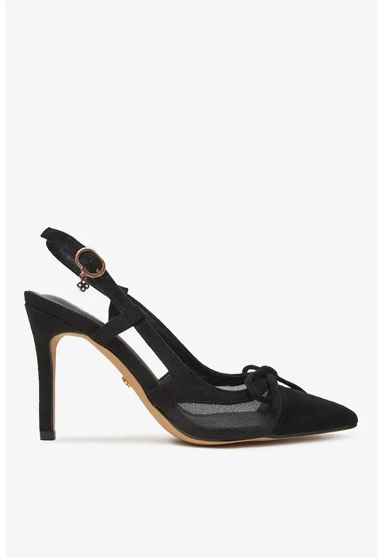 Pantofi Negru Textil - Negru