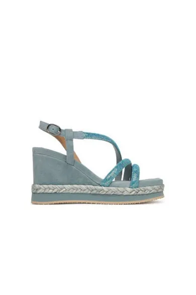Espadrile dama V251242 - Textil - Albastru