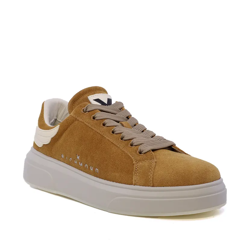 Pantofi bărbați JOHN RICHMOND cognac din piele întoarsă cu logo 2260BP29100VCO — imaginea 2