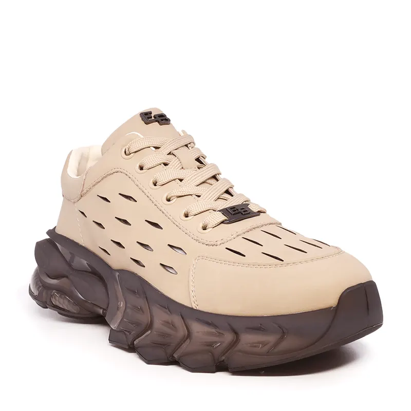 Sneakers bărbați Enzo Bertini bej din piele naturală 3867BPF970BE — imaginea 2