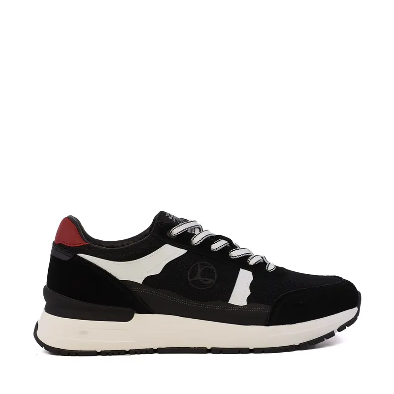 Sneakers bărbați Luca di Gioia negri din piele și textil 1321BP1620VN